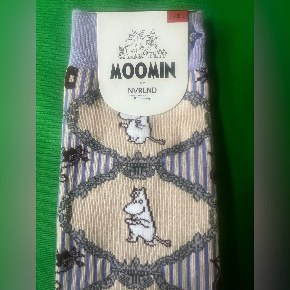 Moomin Celebration Crew Socks Unisex Lavender Size L-XL